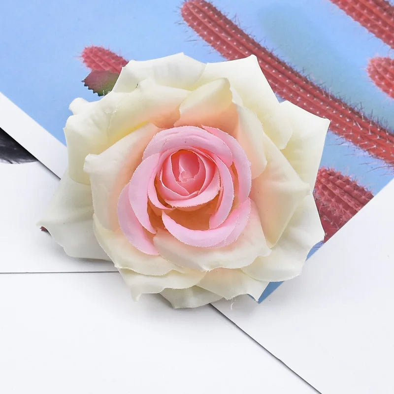 Silk Rose Artificial Flowers 20/40 Pcs – Wedding & Home Décor Artificial Silk Flowers Babs color 6 20 Pieces
