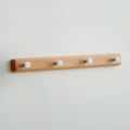 Minimalist Wooden Wall Coat Rack – 8 Hooks, 15kg Capacity Wall Coat Rack Babs Beech Wood Color 6 Hooks-65x4.5CM