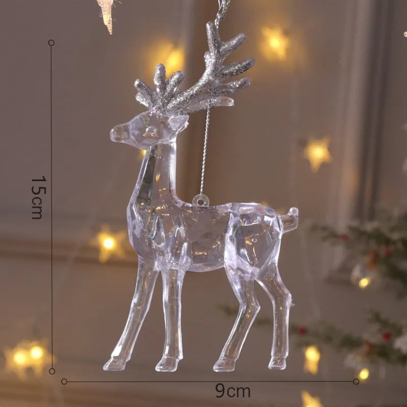 Crystal Acrylic Snowflake Christmas Tree Pendant Ornaments Christmas Tree Ornament Babs E 1PC