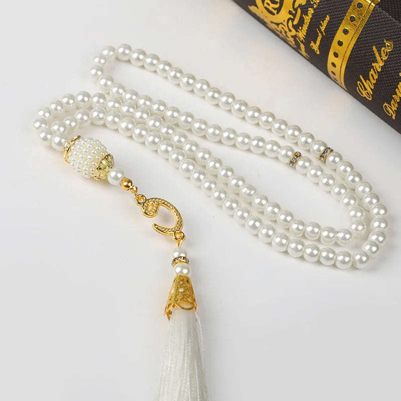 Muslim Prayer Beads 99 Pearl Charm Bracelet – Eid Ramadan Gift Prayer Bead Bracelet Babs