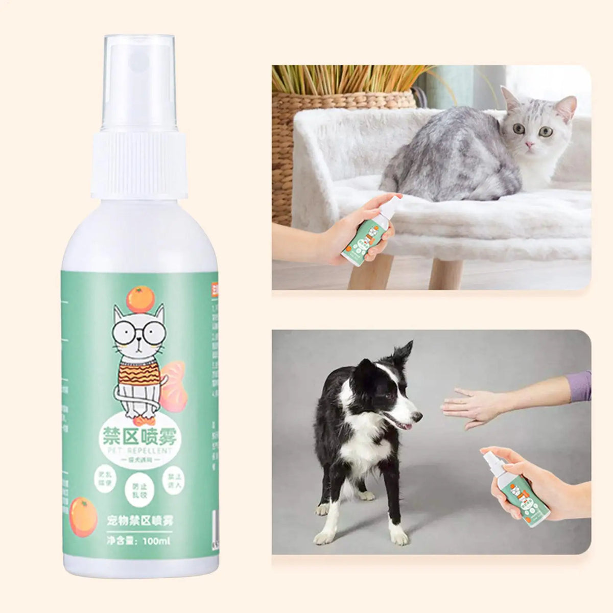 Cat Scratch Deterrent Spray 100ml – Natural Citrus Formula Cat Deterrent Spray Babs