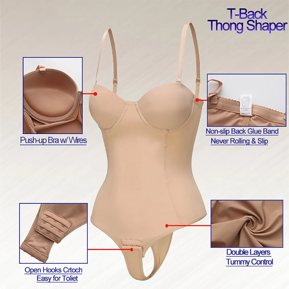 Women's Strapless Shapewear Bodysuit – Tummy Control Waist Trainer Shapewear Bodysuit Babs