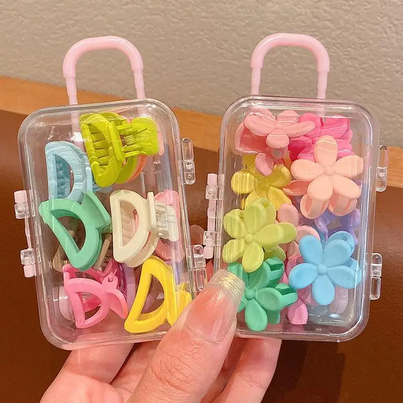 10-Piece Mini Luggage Jewelry Box Set – Clear Transparent Design Jewelry Storage Box Babs