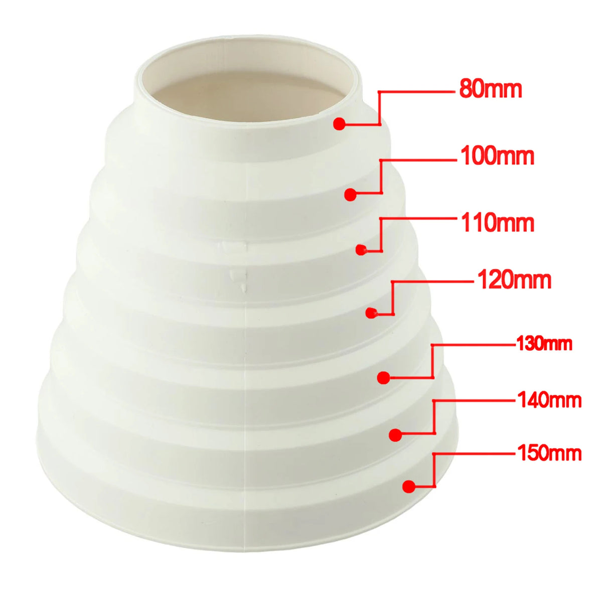 Duct Reducer Pipe Connector Extractor Fan 80–150mm | LEENKEA Duct Pipe Connector Babs