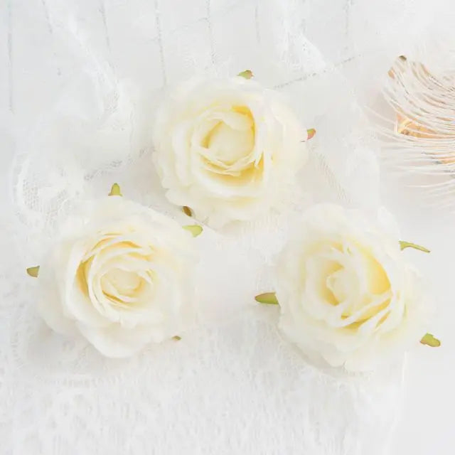 Silk Rose Artificial Flowers 5/10 Pcs – Wedding & Home Decor Artificial Silk Flowers Babs color 8 5 pcs