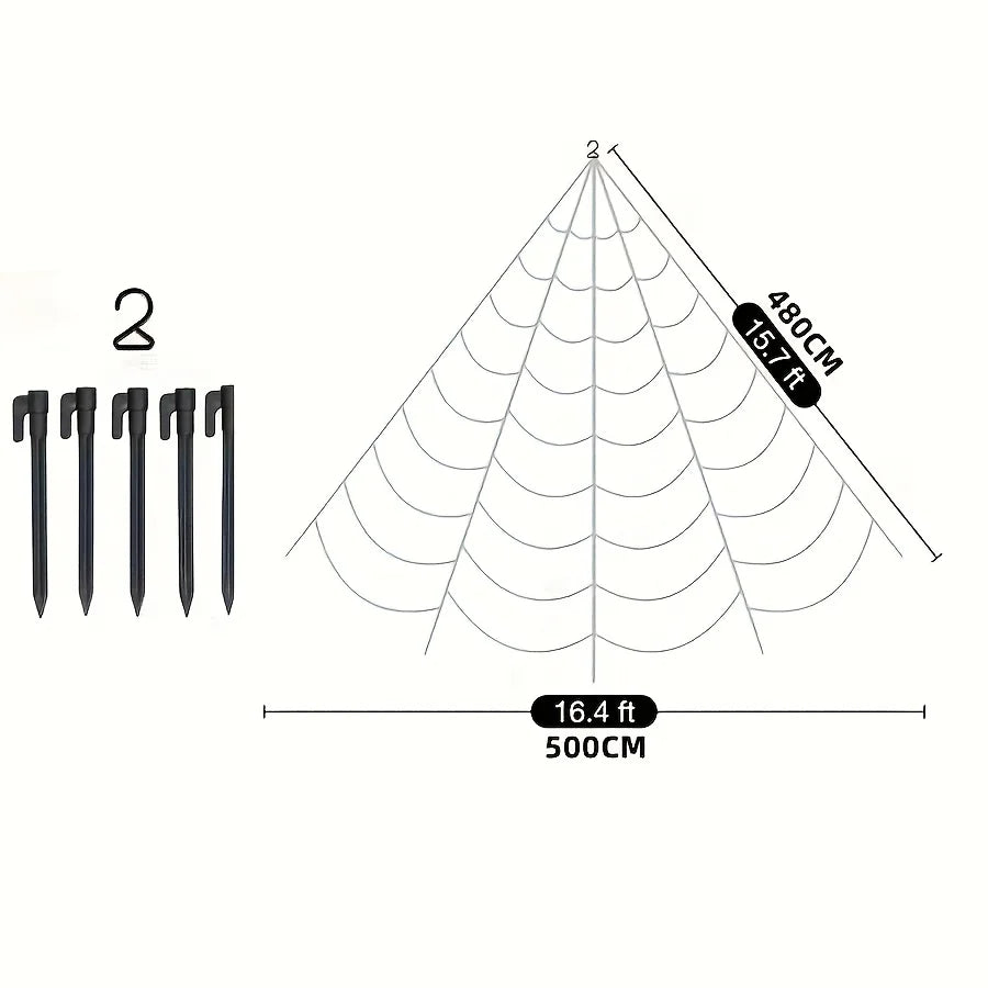 Giant Spider Web Halloween Outdoor Decoration – Lawn & Yard Halloween Decoration Babs
