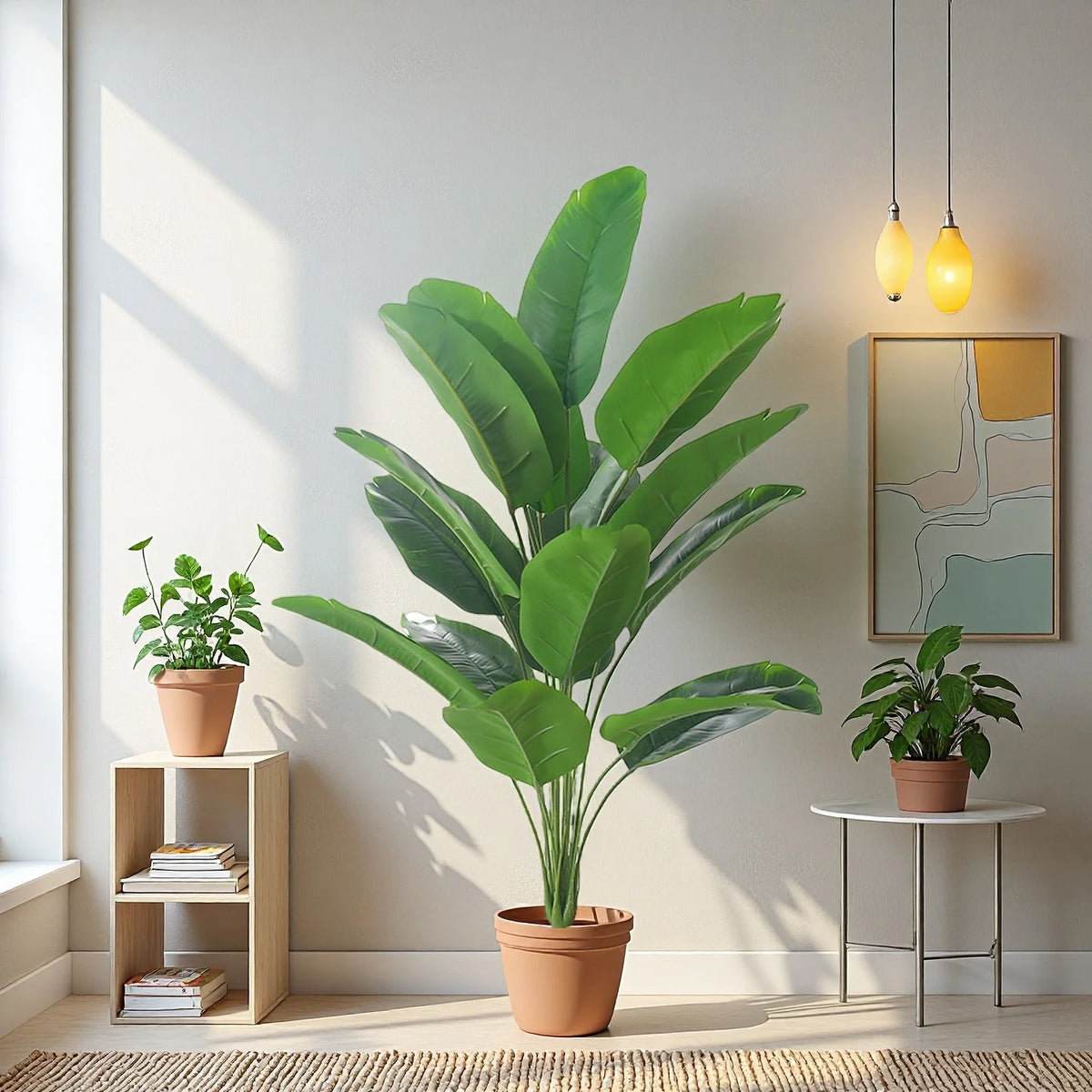 Large Artificial Tropical Palm & Monstera Leaves | Home Decor Artificial Tropical Plant Babs