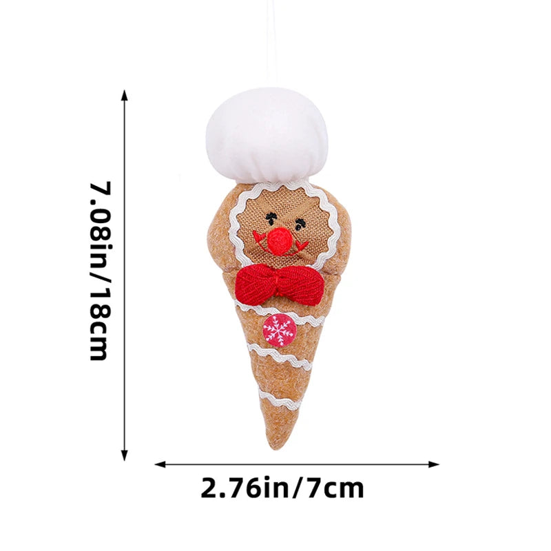 Christmas Gingerbread Man Ornament – Xmas Tree Hanging Pendant Christmas Tree Ornament Babs C