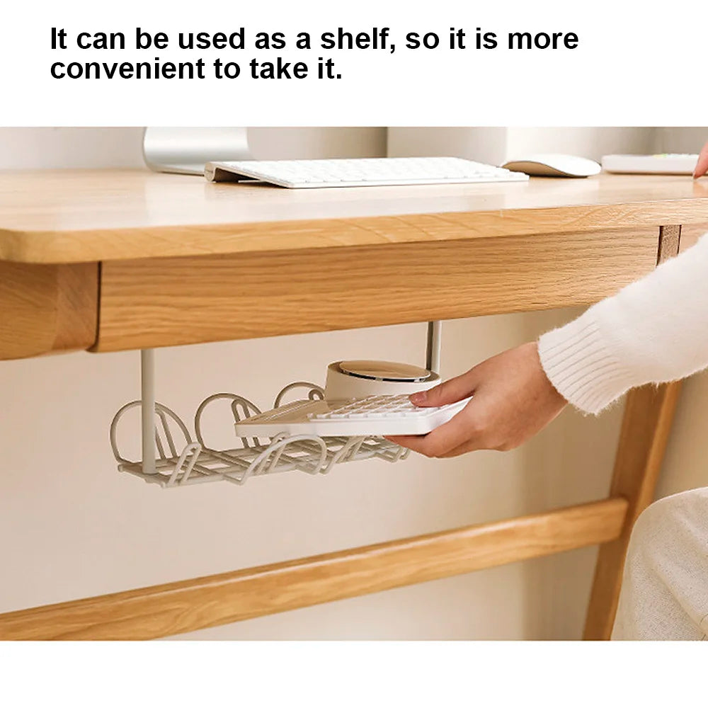 Under-Desk Cable Management Tray & Power Strip Storage Rack Cable Management Rack Babs