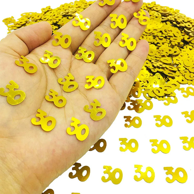 Birthday Sequin Confetti 18/30/40/50/60 – Party Table Decor Party Confetti Decor Babs
