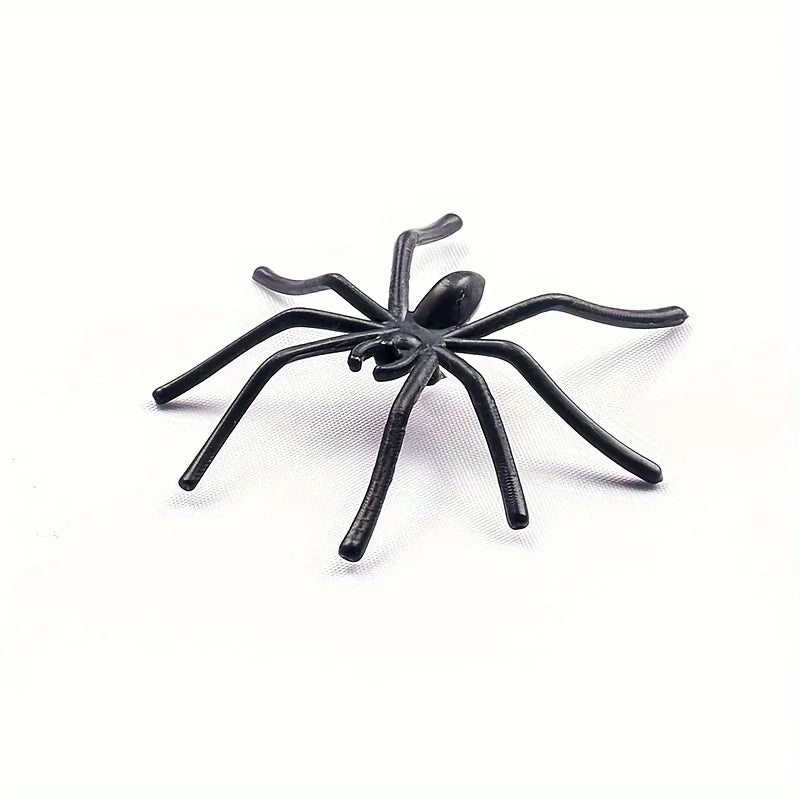 20 Fake Plastic Spiders – Halloween Decorations & Prank Props Halloween Decor Props Babs