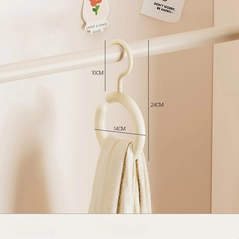 Rotatable Hat Hanger & Scarf Organizer Hook | Wardrobe Rack Hat Storage Rack Babs WHITE