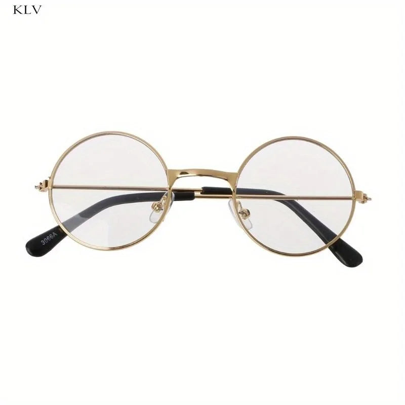 Baby Photography Prop Flat Glasses – Newborn Studio Shoot Baby Photo Prop Babs Plastic Gold