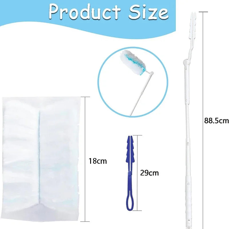 Extended Pole Microfiber Duster – Electrostatic Dust Collector Microfiber Duster Babs
