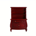 Mini Wooden Dollhouse Bookcase – Openable Desktop Decor Miniature Dollhouse Furniture Babs Brown