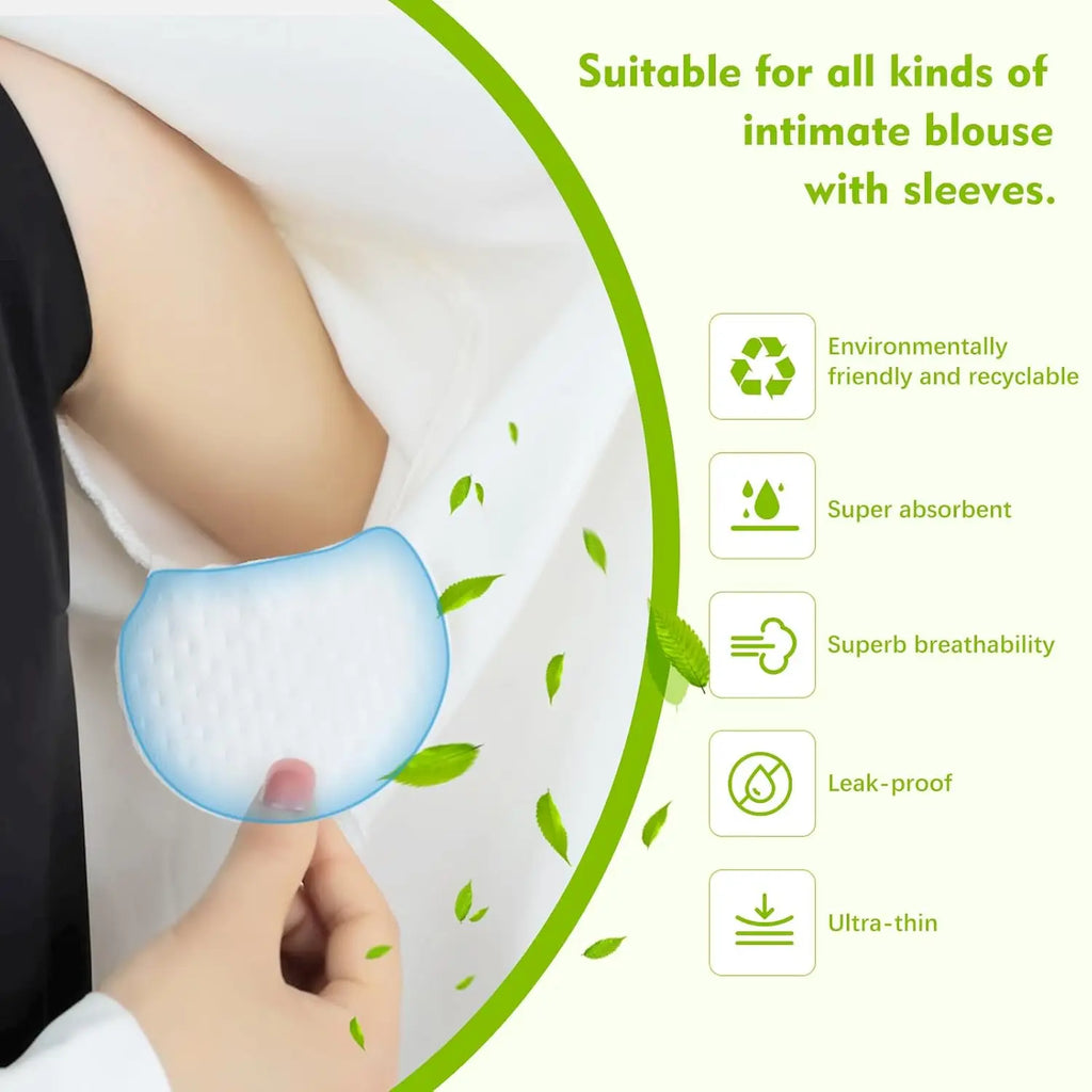 Disposable Underarm Sweat Pads – Unisex Cotton Armpit Shields Underarm Sweat Pads Babs