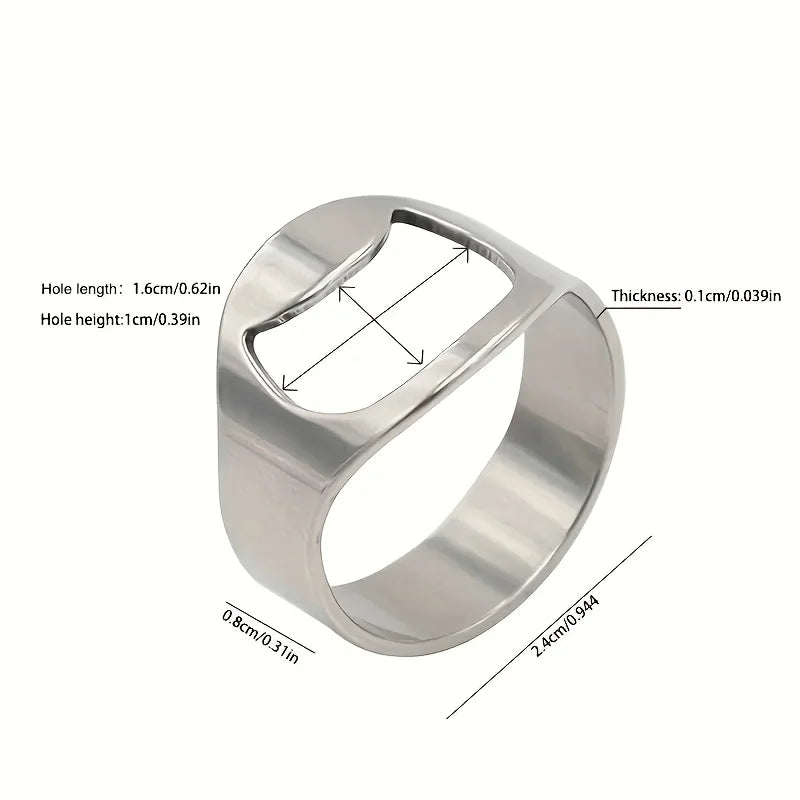 4-Piece Stainless Steel Ring Bottle Opener Set – Beer & Soda Bottle Opener Set Babs