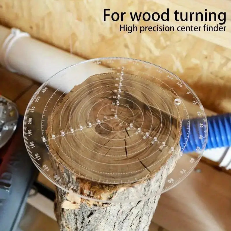 Clear Acrylic Round Center Finder 200mm – Wood Turning Tool Center Finder Tool Babs