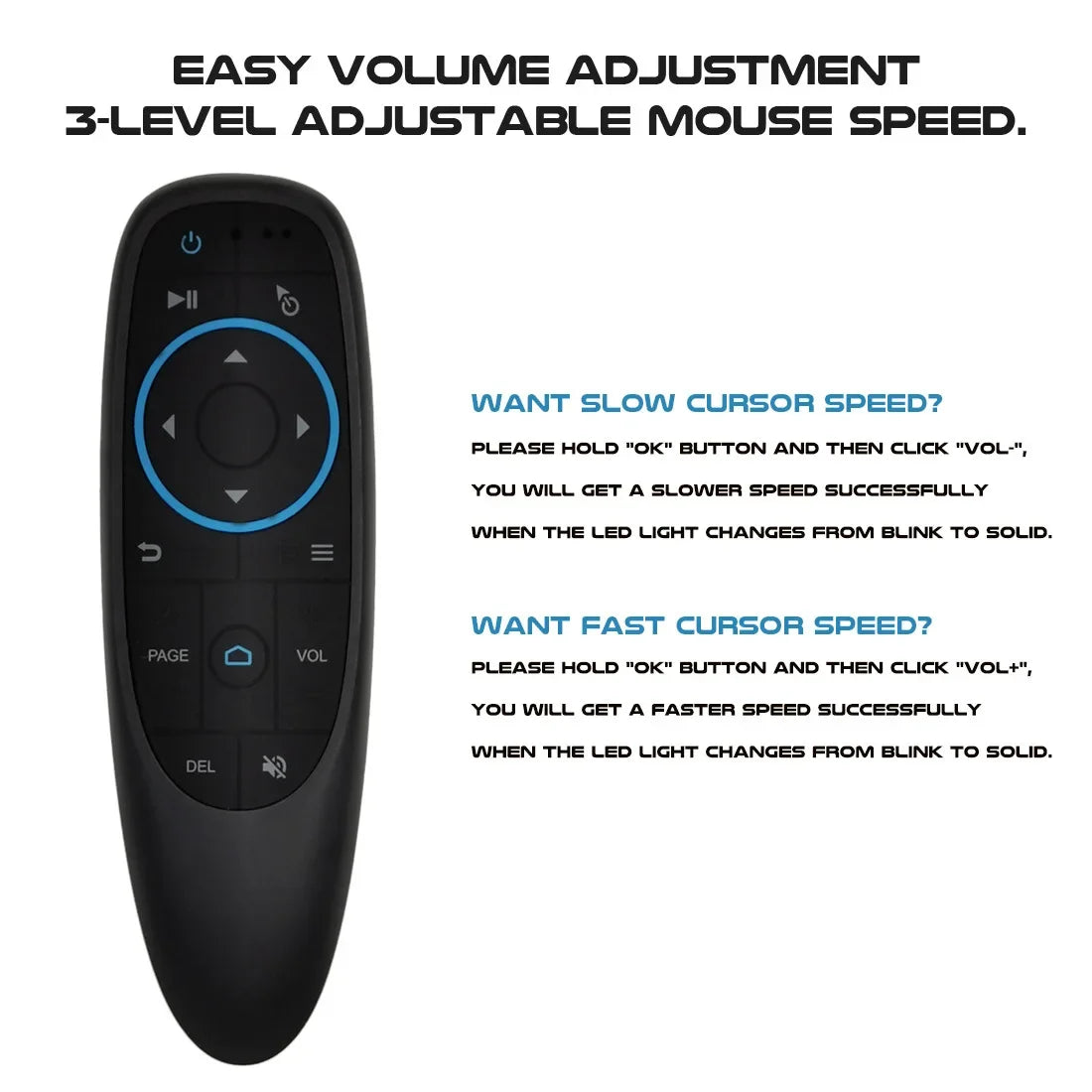 G10BTS Bluetooth 5.0 Air Mouse Remote – Gyroscope & IR Learning Wireless Air Mouse Remote Babs