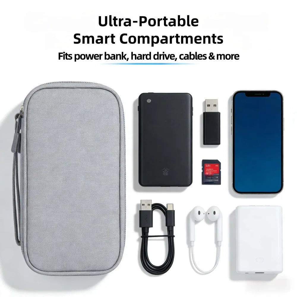 Portable Electronics Organizer Case – Waterproof Travel Pouch Electronics Organizer Case Babs