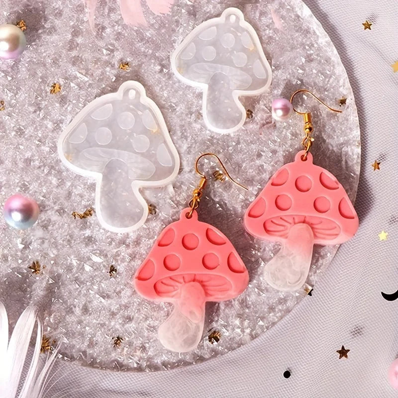 Mushroom Silicone Resin Molds for Earrings, Keychains & Pendants Silicone Resin Mold Babs