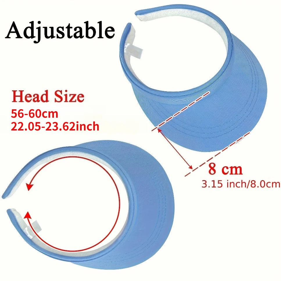 3-Pack Open-Top Sun Hat – Breathable Headband Style UV Hat Sun Protection Hat Babs