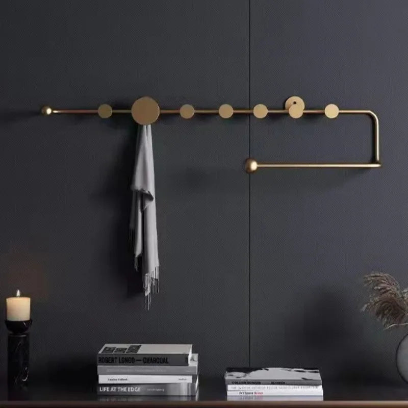 Nordic Metal Wall-Mount Coat Rack – 8-Hook Iron Hanger Wall-Mount Coat Rack Babs