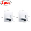 2-Pack No-Drill Aluminum Wall Hooks – Multipurpose Organizer Adhesive Wall Hooks Babs A-Sliver