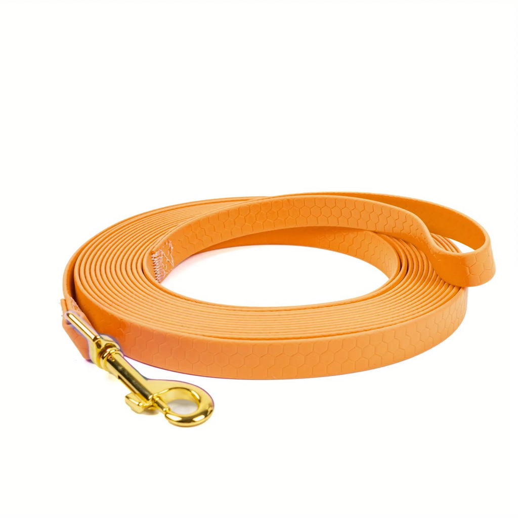 Long PVC Dog Leash – Waterproof, Durable, Easy Clean Dog Leash Babs orange M