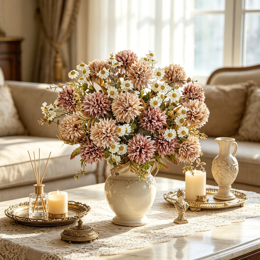 Silk Chrysanthemum Artificial Flowers – Wedding & Home Décor Artificial Silk Flowers Babs