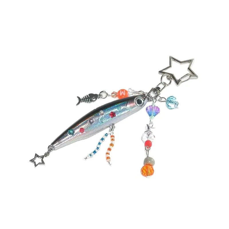 Lure Fish Keychain – Fishing Lover Backpack Charm & Gift Novelty Keychain Babs
