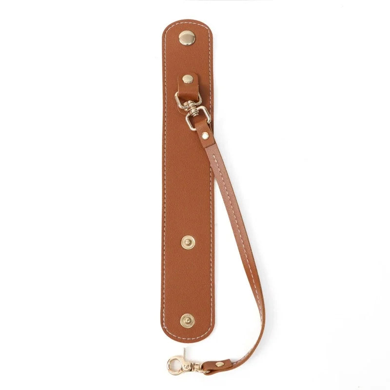 PU Leather Scarf Buckle Clip – Bag Hanger for Scarves & Hats Scarf Buckle Clip Babs Brown