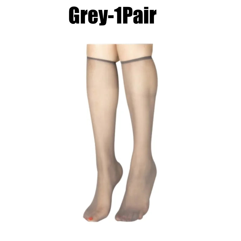 Women's Ultra-Thin Seamless Sheer Stockings | Korean Style Sheer Stockings Babs Grey-1Pair One Size
