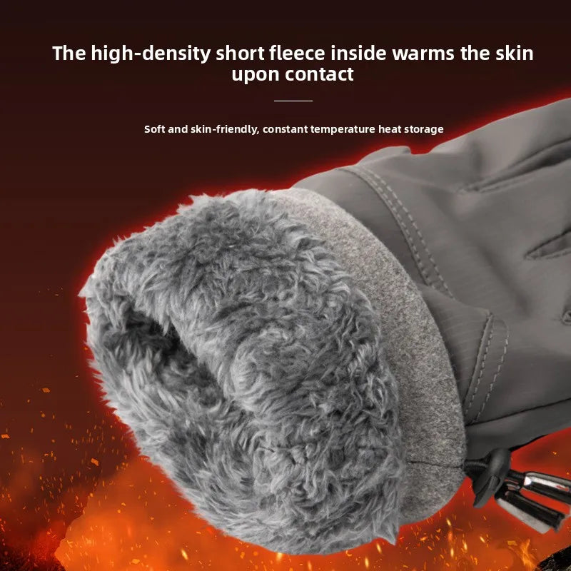Men's Winter Thermal Touch Screen Cycling Gloves Fleece Lined Cycling Gloves Babs
