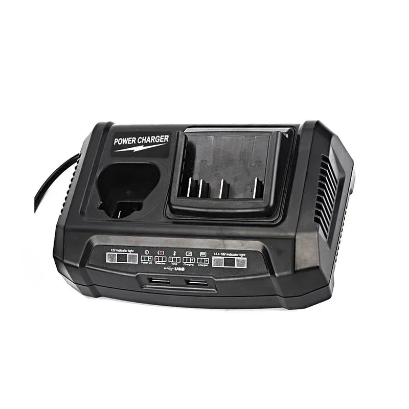 Dual-Port Fast Charger for Bosch 10.8–18V Li-ion + 2 USB Ports Battery Charger Babs