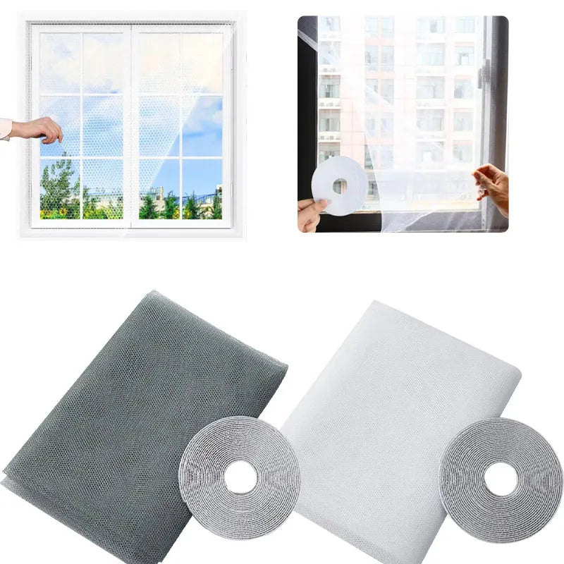 Self-Adhesive Mosquito Window Screen Net – Hook & Loop Bug Mesh Window Mosquito Screen Babs