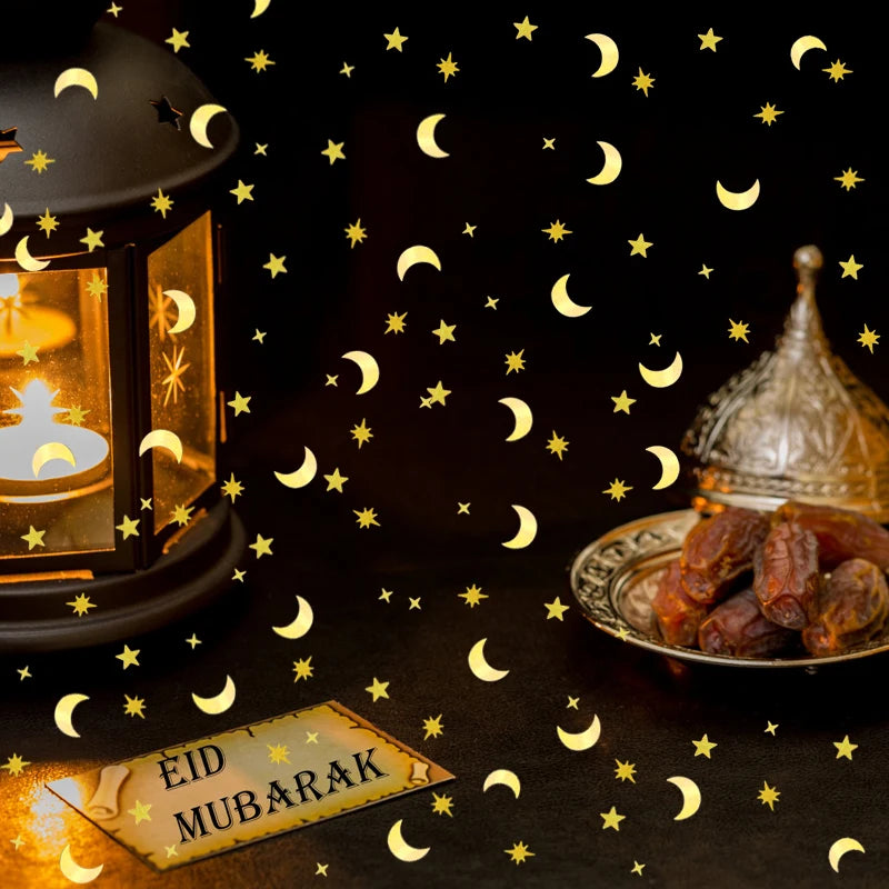 Glitter Moon Star Confetti – Eid Mubarak & Ramadan Decor Party Confetti Decor Babs