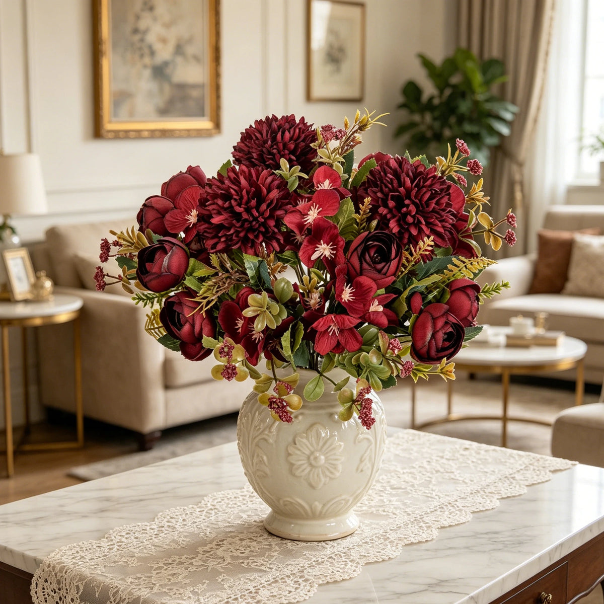 Artificial Silk Hydrangea Bud Flower Stem – Wedding & Home Decor Artificial Flower Stem Babs