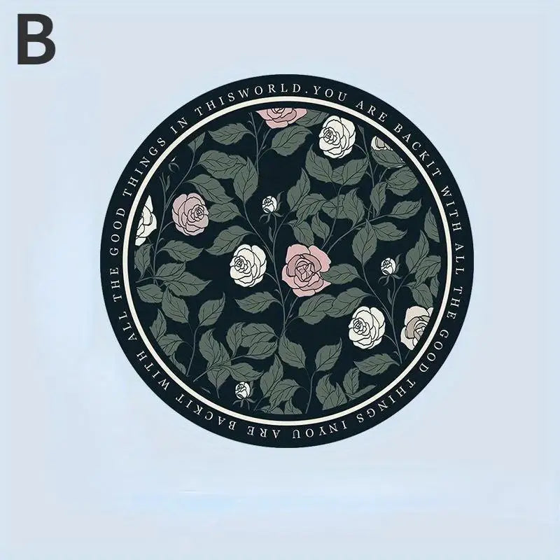 2PC Round Luxury Dining Table Mats – Waterproof & Insulated Dining Table Mat Babs B 2pcs