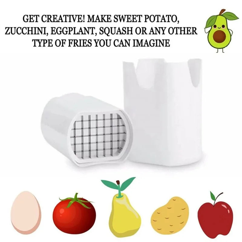 French Fry Cutter & Veggie Dicer – Stainless Steel Chopper Vegetable Dicer Babs
