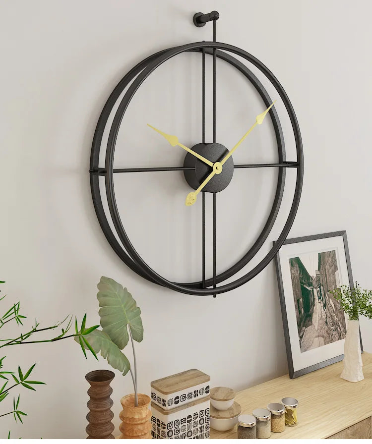 Nordic 3D Large Metal Wall Clock 80cm Silent – Modern Home Decor Wall Clock Babs