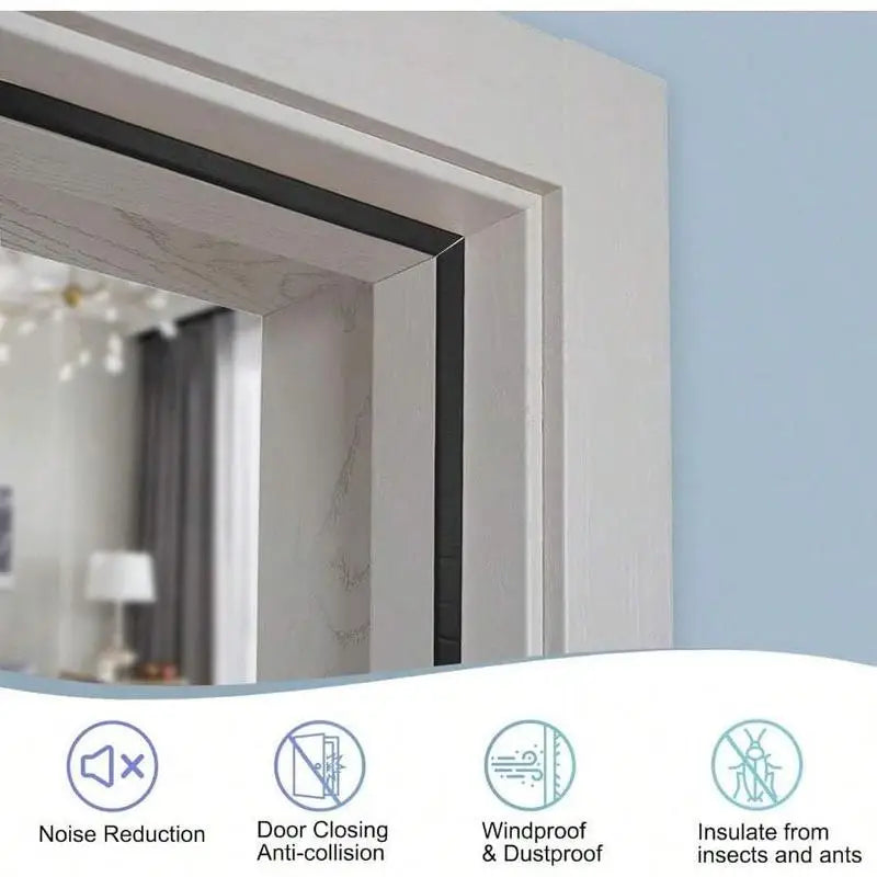 40 Ft V-Shaped Weather Stripping – Door & Window Seal Strip Weather Stripping Seal Babs