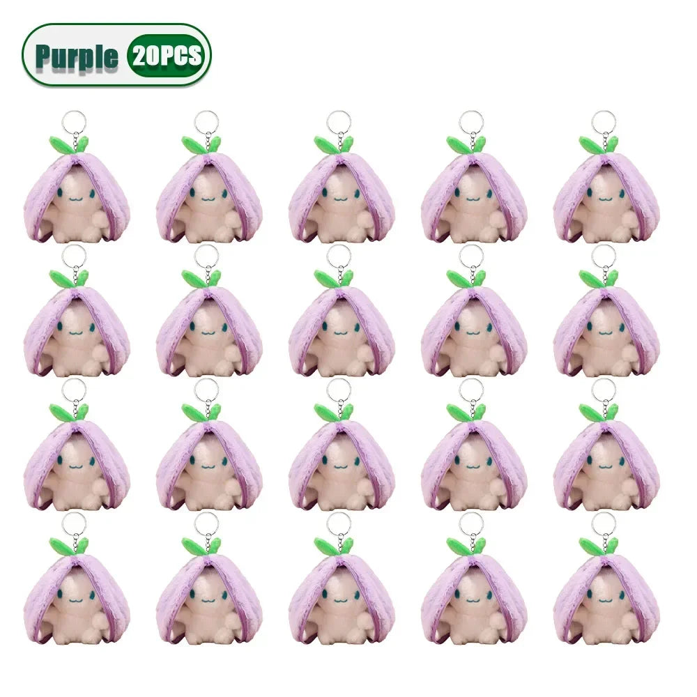 Transforming Bunny Plush Toy – Strawberry & Carrot Rabbit Doll Transforming Plush Toy Babs Purple-20PC