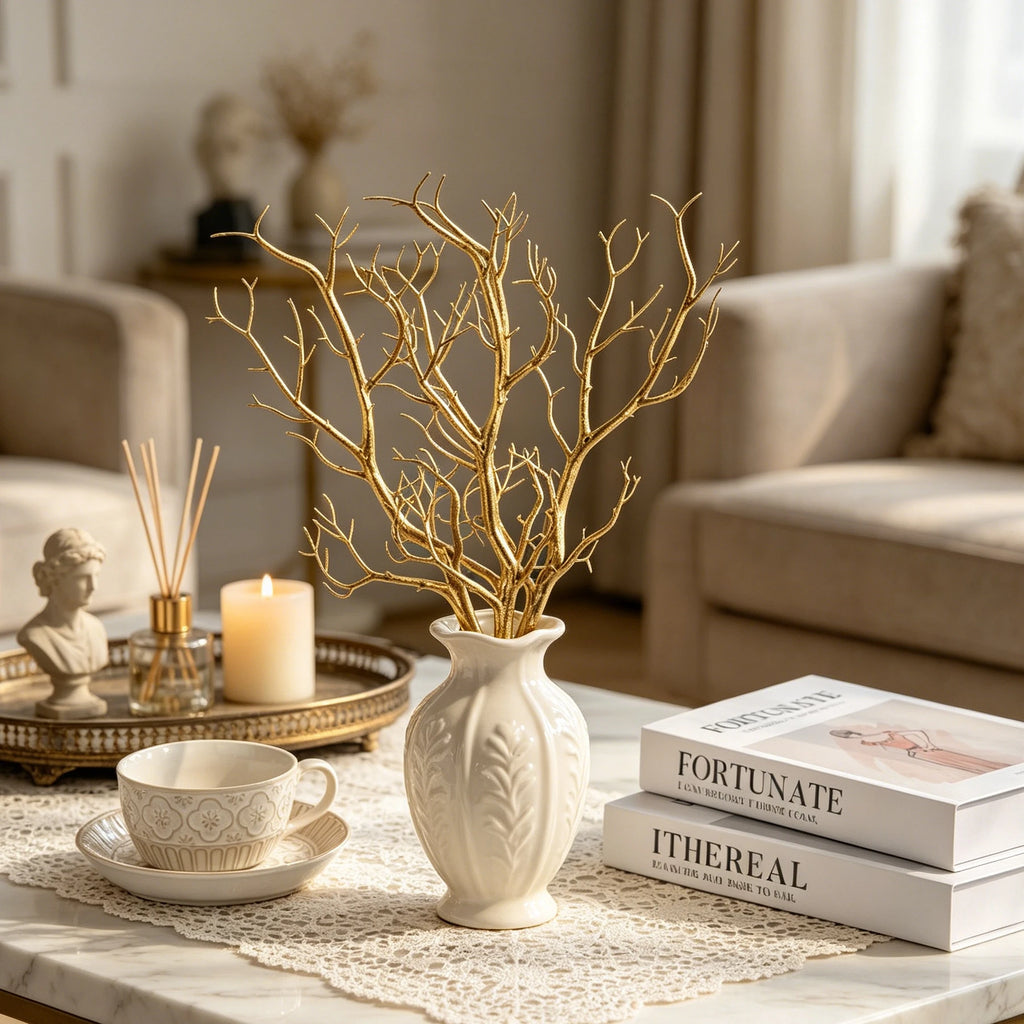Artificial Tree Branches for Vase, Wedding & Home Decor – 5/10 Pcs Artificial Plant Branches Babs