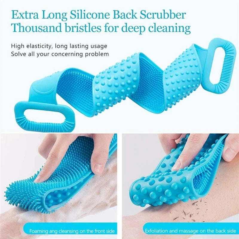 Silicone Body Scrub Brush & Exfoliating Bath Belt Body Scrub Brush Babs