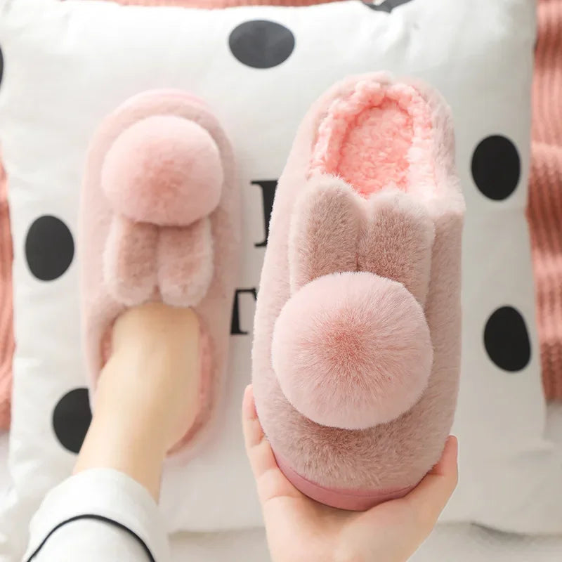 Women's Winter Plush Slippers – Non-Slip Fluffy Cozy House Shoes Plush House Slippers Babs