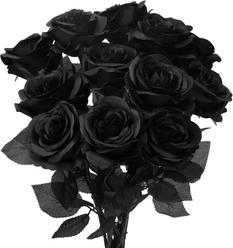 Autumn Artificial Silk Rose Bouquet | Wedding & Home Décor Artificial Flower Bouquet Babs black 6 pcs