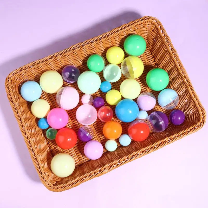 50Pcs Empty Plastic Capsule Balls 60-75MM DIY Surprise Containers Capsule Toy Containers Babs