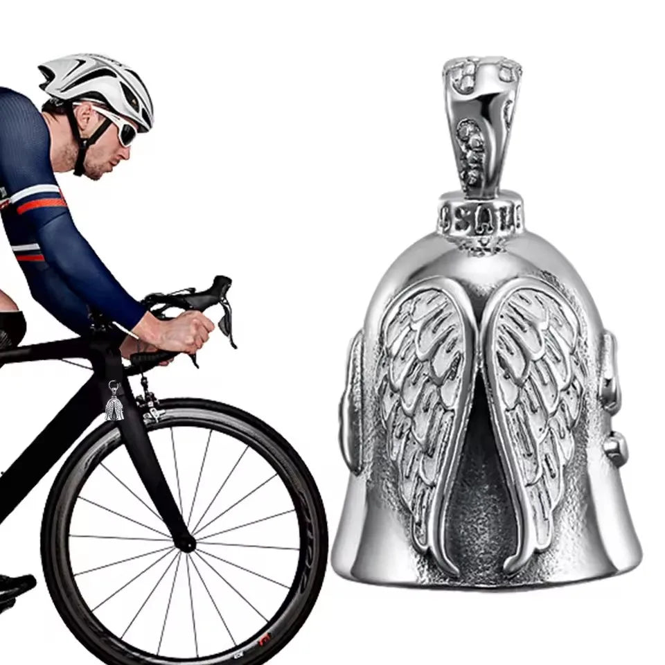 Angel Wings Motorcycle Bell Keychain – Punk Rock Biker Pendant Keychain Pendant Babs