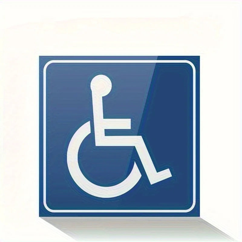 4-Pack Wheelchair Accessibility Sign Stickers – Waterproof Accessibility Sign Sticker Babs